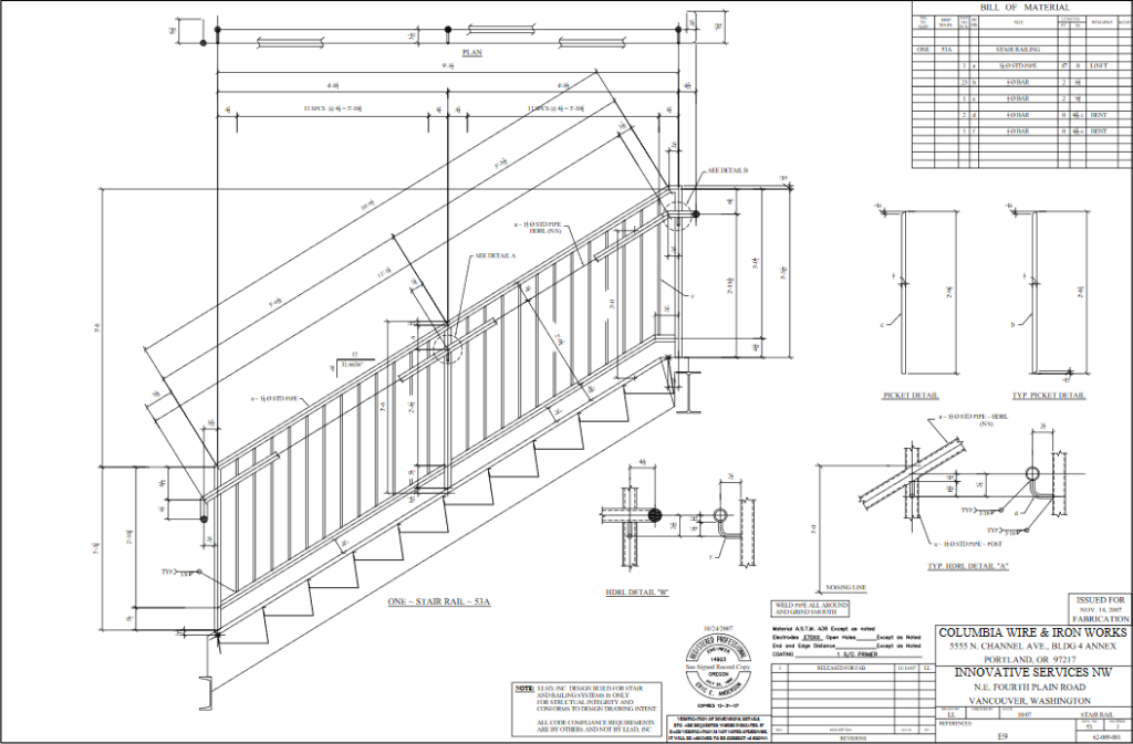 Guardrail Shop Drawing