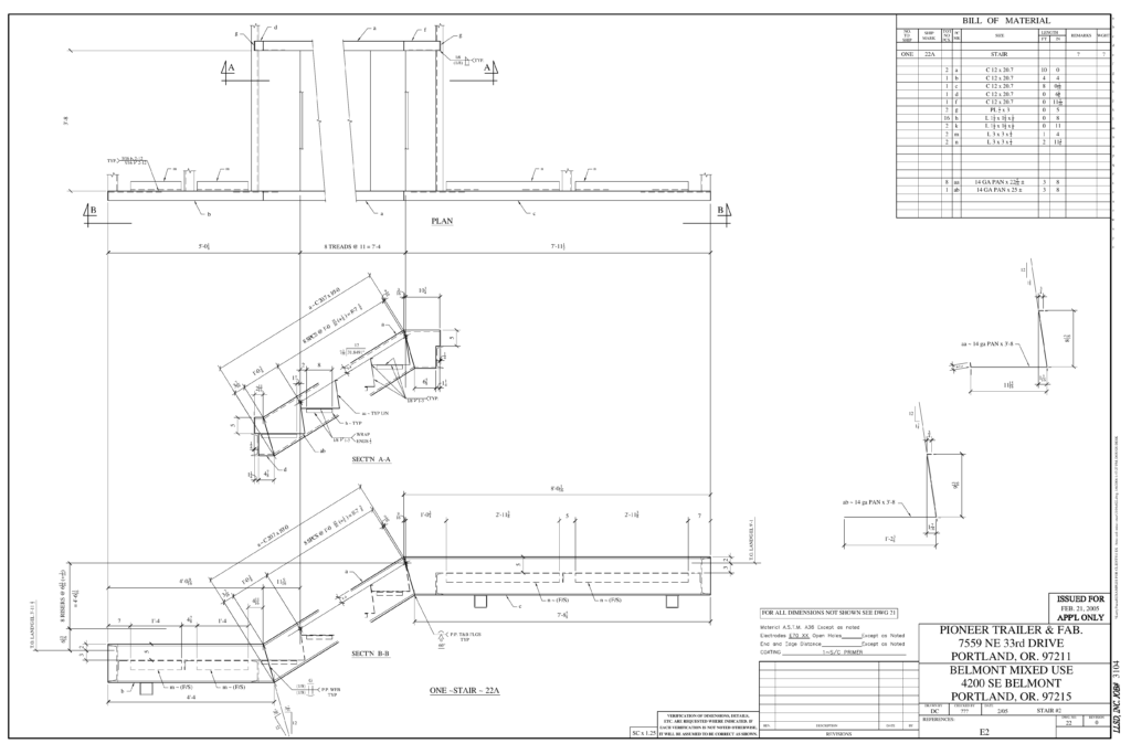 Small Stairs Detail Drawing