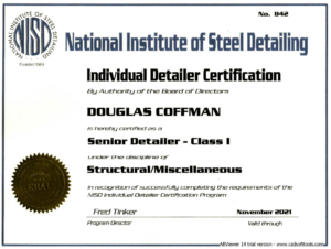 Doug Coffman NISD Certification